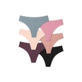 Women's No Show Thong 6-Pack