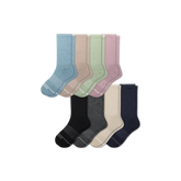 Women's Merino Wool Blend Calf Sock 8-Pack