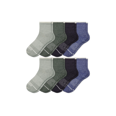 Men's Merino Wool Blend Quarter Sock 8-Pack