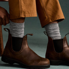 Men's Merino Wool Blend Modern Rib Calf Socks