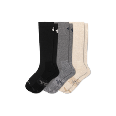 Men's Travel Compression Knee High Sock 3-Pack (15–20mmHg)