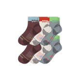 Men's Merino Wool Blend Hiking Quarter Sock 6-Pack