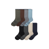 Men's Merino Wool Blend Calf Sock 8-Pack