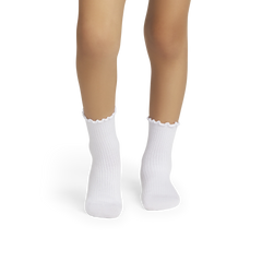 Junior Ruffle Rib Calf Sock 4-Pack