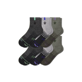 Women's Merino Wool Blend Run Quarter Sock 6-Pack
