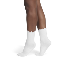Women's Ruffle Rib Half Calf Socks