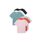 Women's Pima Cotton V-Neck T-Shirt 6-Pack