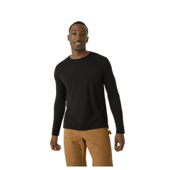 Men's Merino Wool Blend Crew Neck Long Sleeve T-Shirt