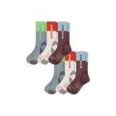 Women's Merino Wool Blend Hiking Calf Sock 6-Pack
