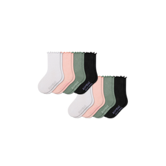 Junior Ruffle Rib Calf Sock 8-Pack