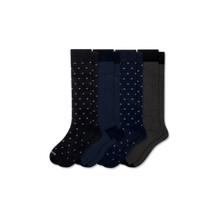 Men's Dress Over the Calf Sock 4-Pack