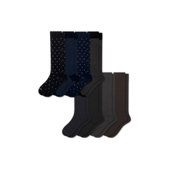 Men's Dress Over the Calf Sock 8-Pack