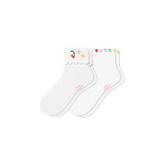 Bombas x Susan Alexandra Embellished Ruffle Rib Quarter Sock 2-Pack