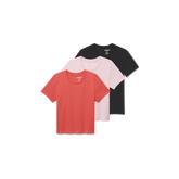 Women's Pima Cotton Slim Crew Neck T-Shirt 3-Pack