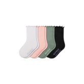 Junior Ruffle Rib Calf Sock 4-Pack