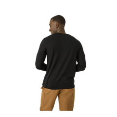 Men's Merino Wool Blend Crew Neck Long Sleeve T-Shirt