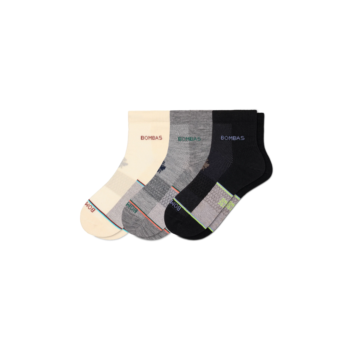 Men's UltraLite Sport Merino Wool Blend Quarter Sock 3-Pack