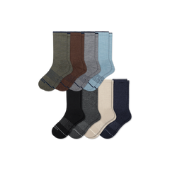 Men's Merino Wool Blend Calf Sock 8-Pack