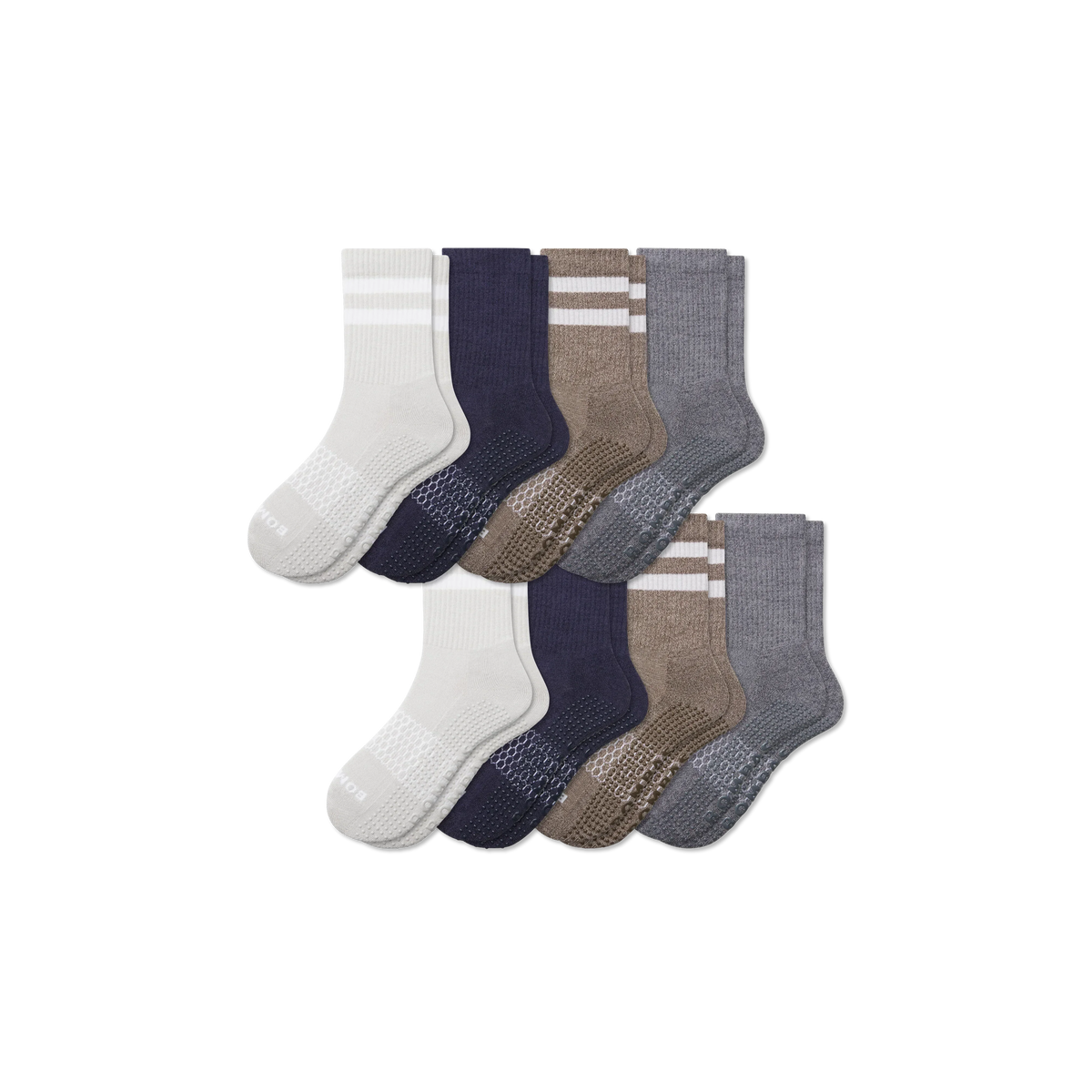 Men's Gripper Half Calf Sock 8-Pack