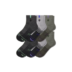 Women's Merino Wool Blend Run Quarter Sock 6-Pack