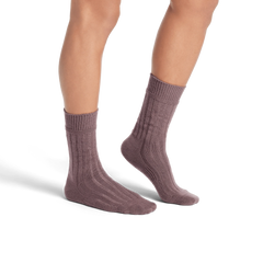 Men's Merino Cashmere Blend Rib Calf Socks