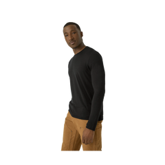 Men's Merino Wool Blend Crew Neck Long Sleeve T-Shirt 3-Pack