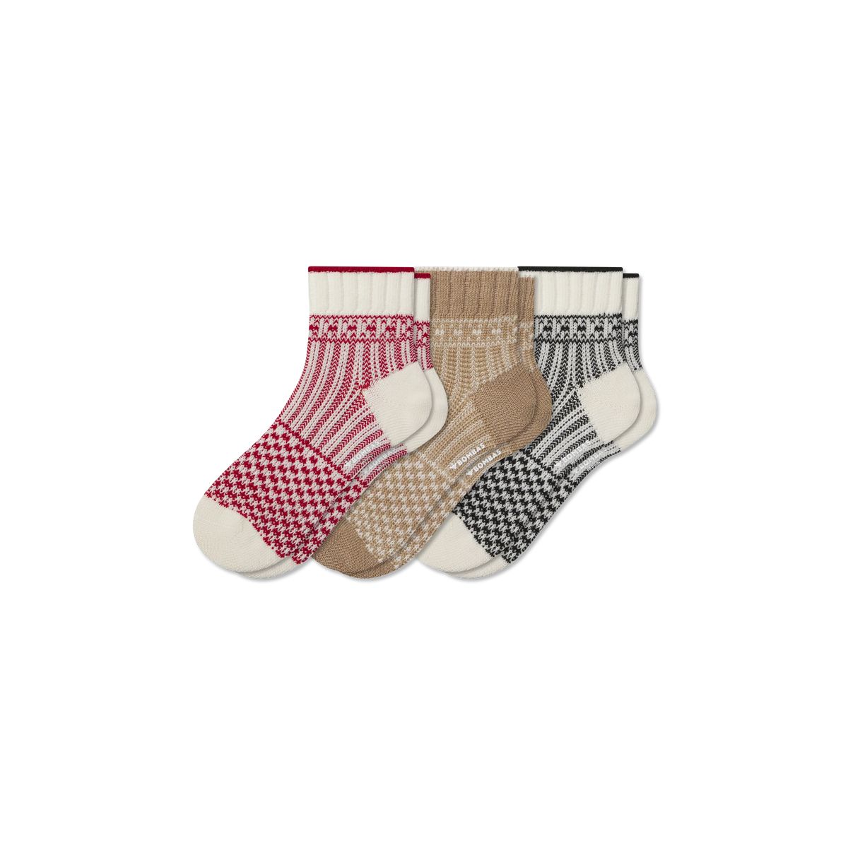 Women's Merino Wool Blend Sweater Quarter Sock 3-Pack
