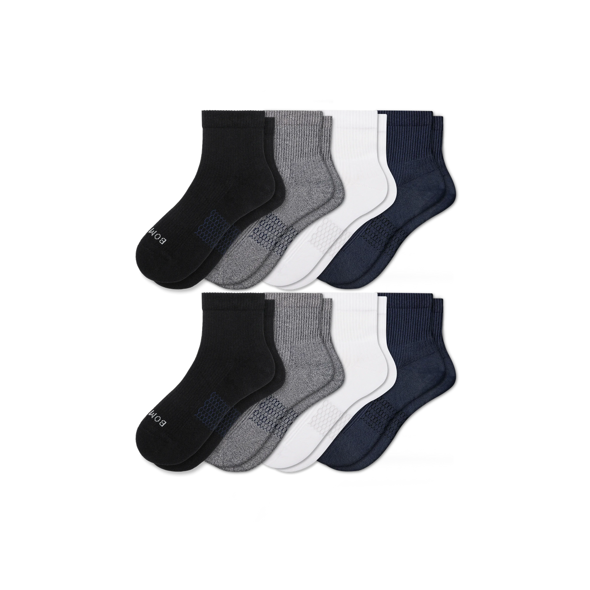 Men's Modern Rib Quarter Sock 8-Pack
