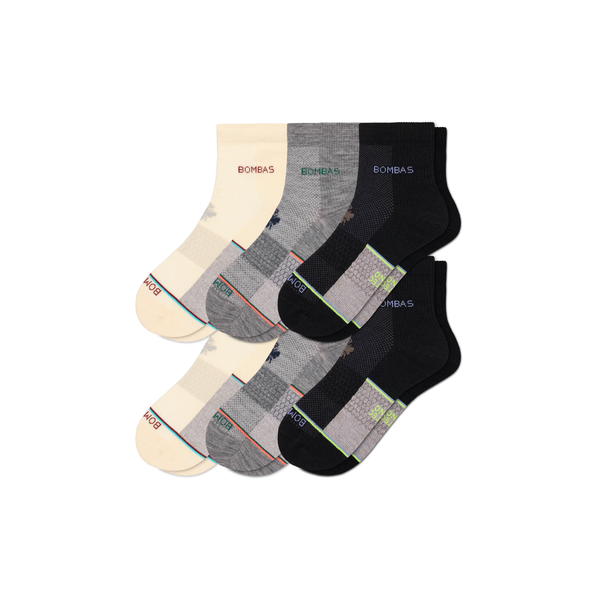 Women's UltraLite Sport Merino Wool Blend Quarter Sock 6-Pack
