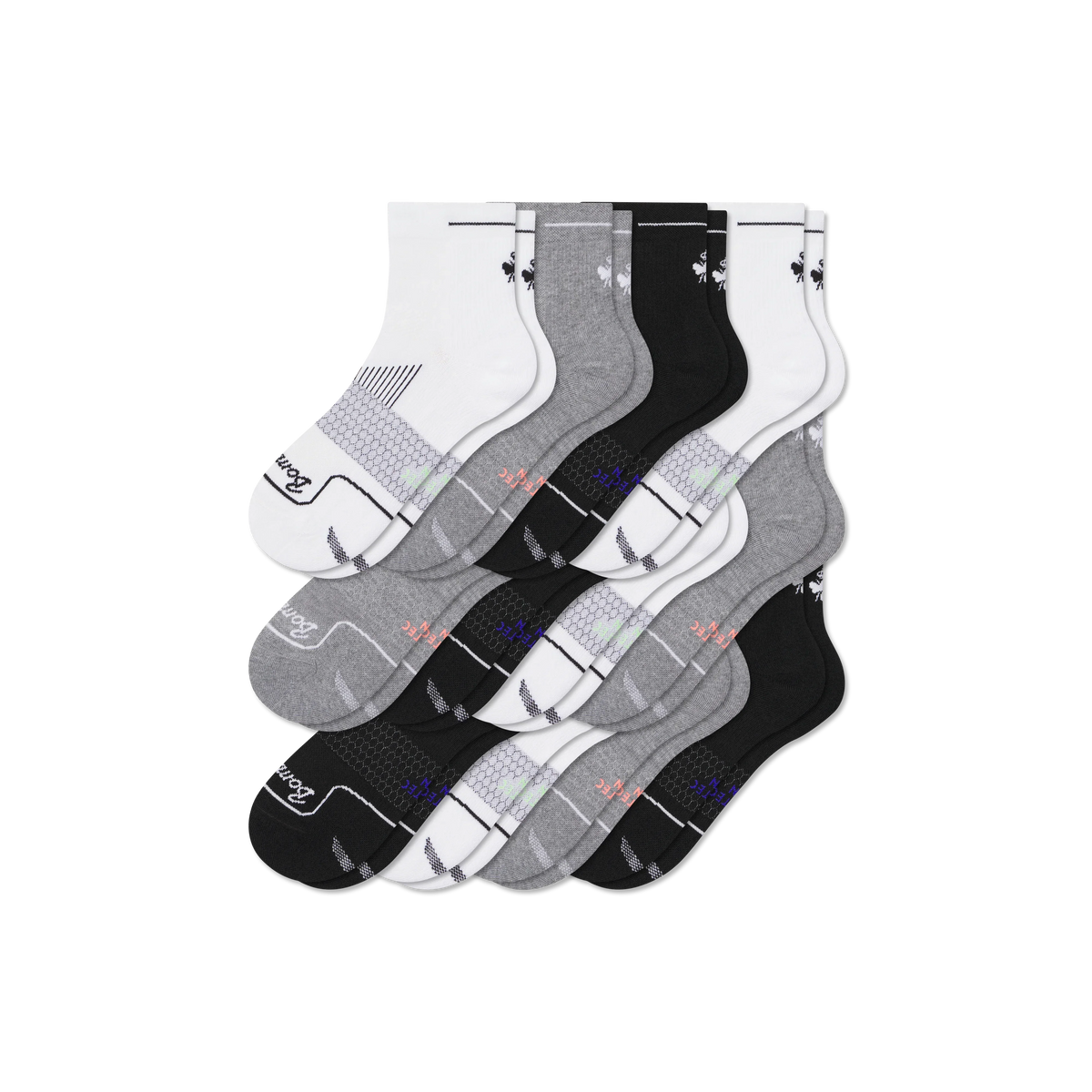 Men's Run Quarter Sock 12-Pack