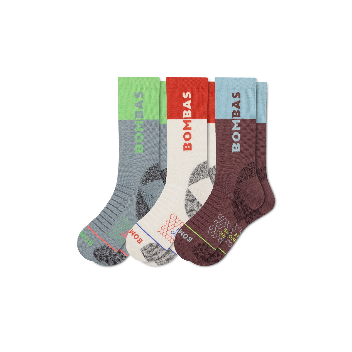 Men's Merino Wool Blend Hiking Calf Sock 3-Pack