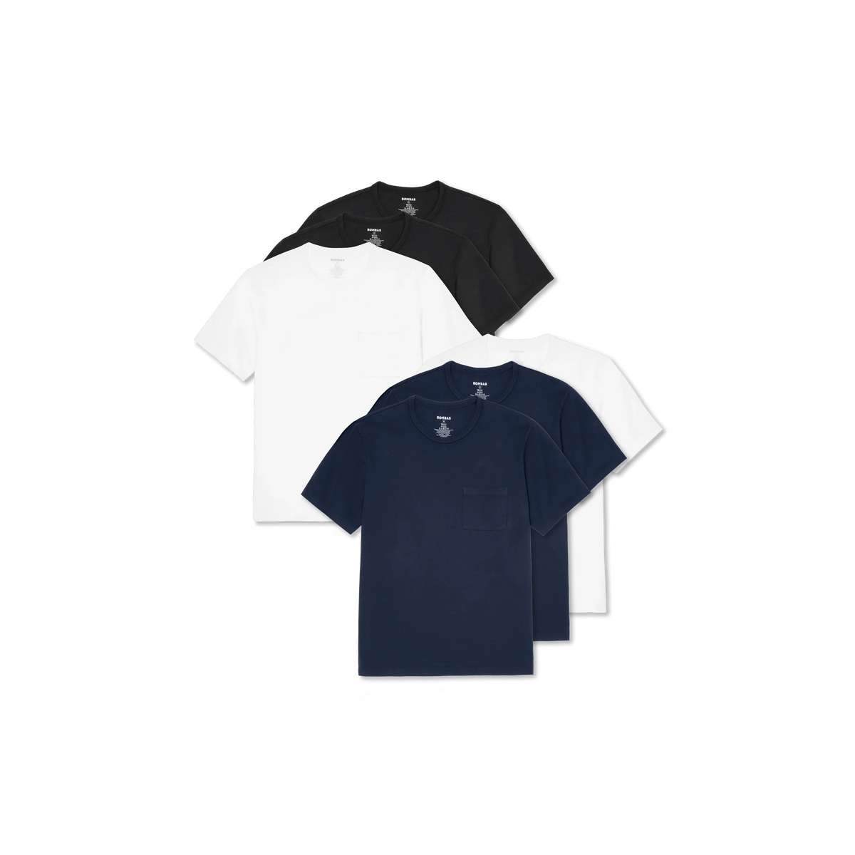 Men's Premium Weight Pocket Crew Neck T-Shirt 6-Pack