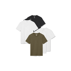 Men's Pima Cotton Slim Crew Neck T-Shirt 6-Pack