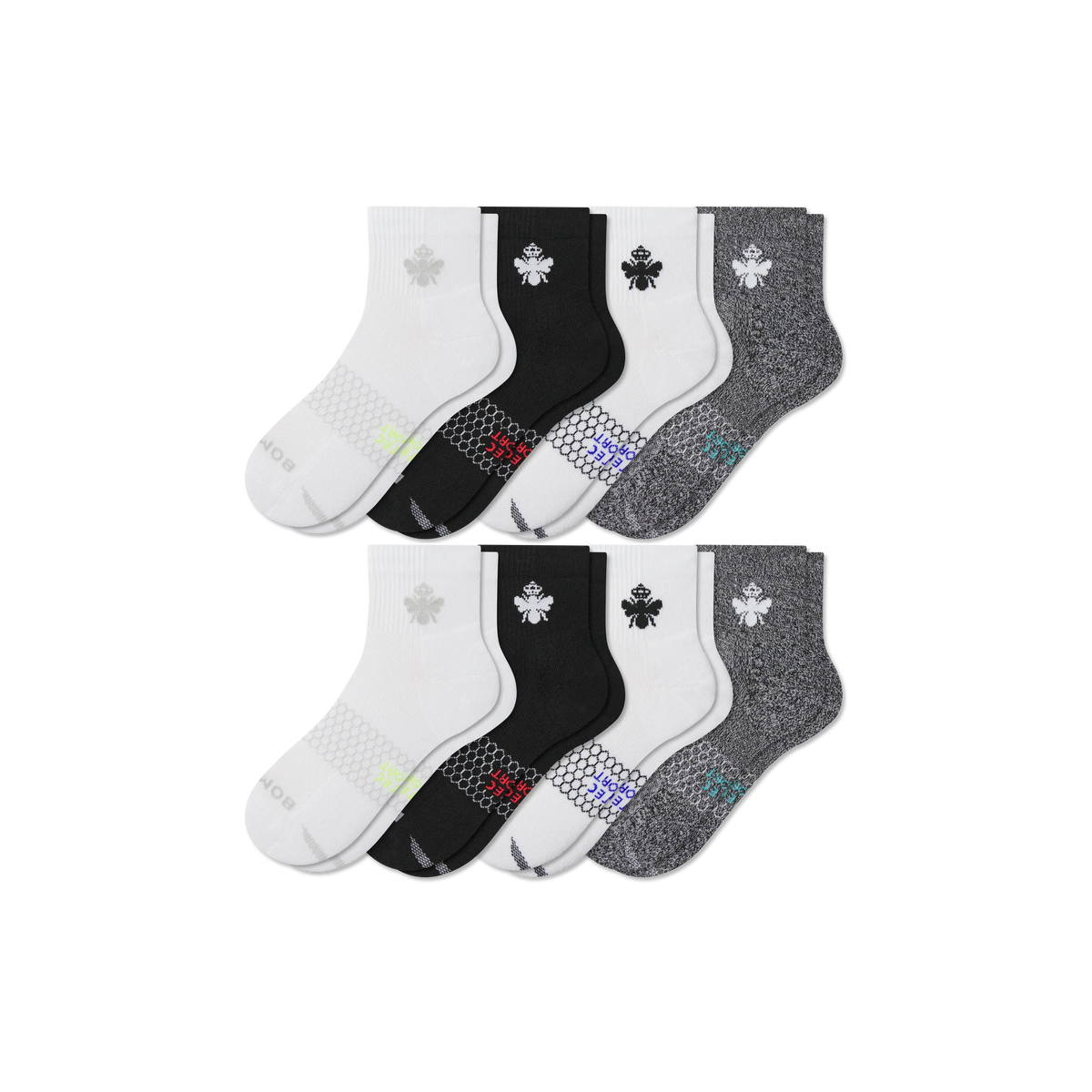 Men's All Sport Quarter Sock 8-Pack