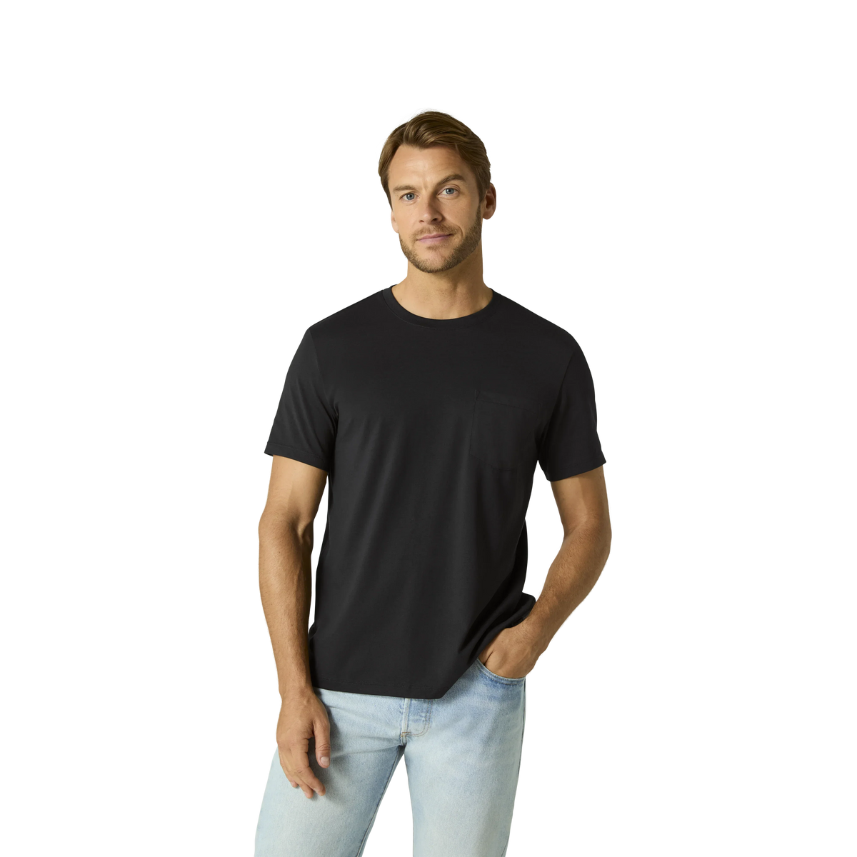 Men's Pima Cotton Pocket Crew Neck T-Shirt