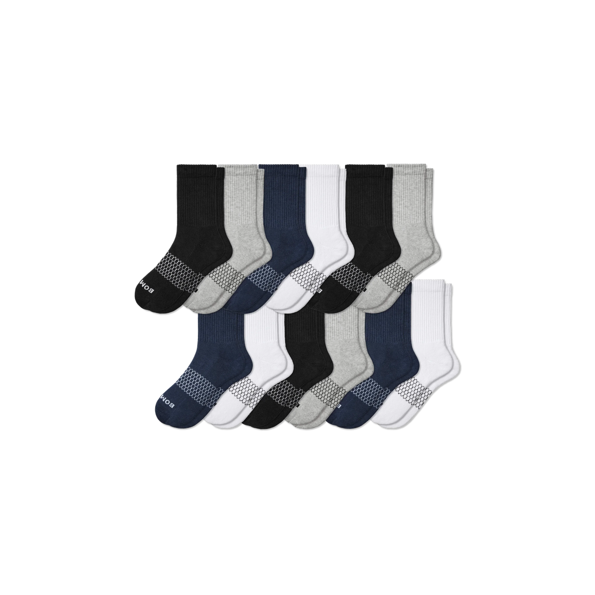 Women's Solids Half Calf Sock 12-Pack