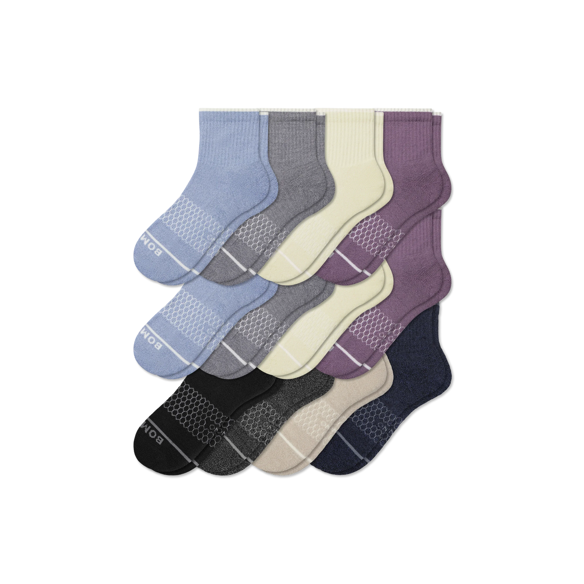 Women's Merino Wool Blend Quarter Sock 12-Pack