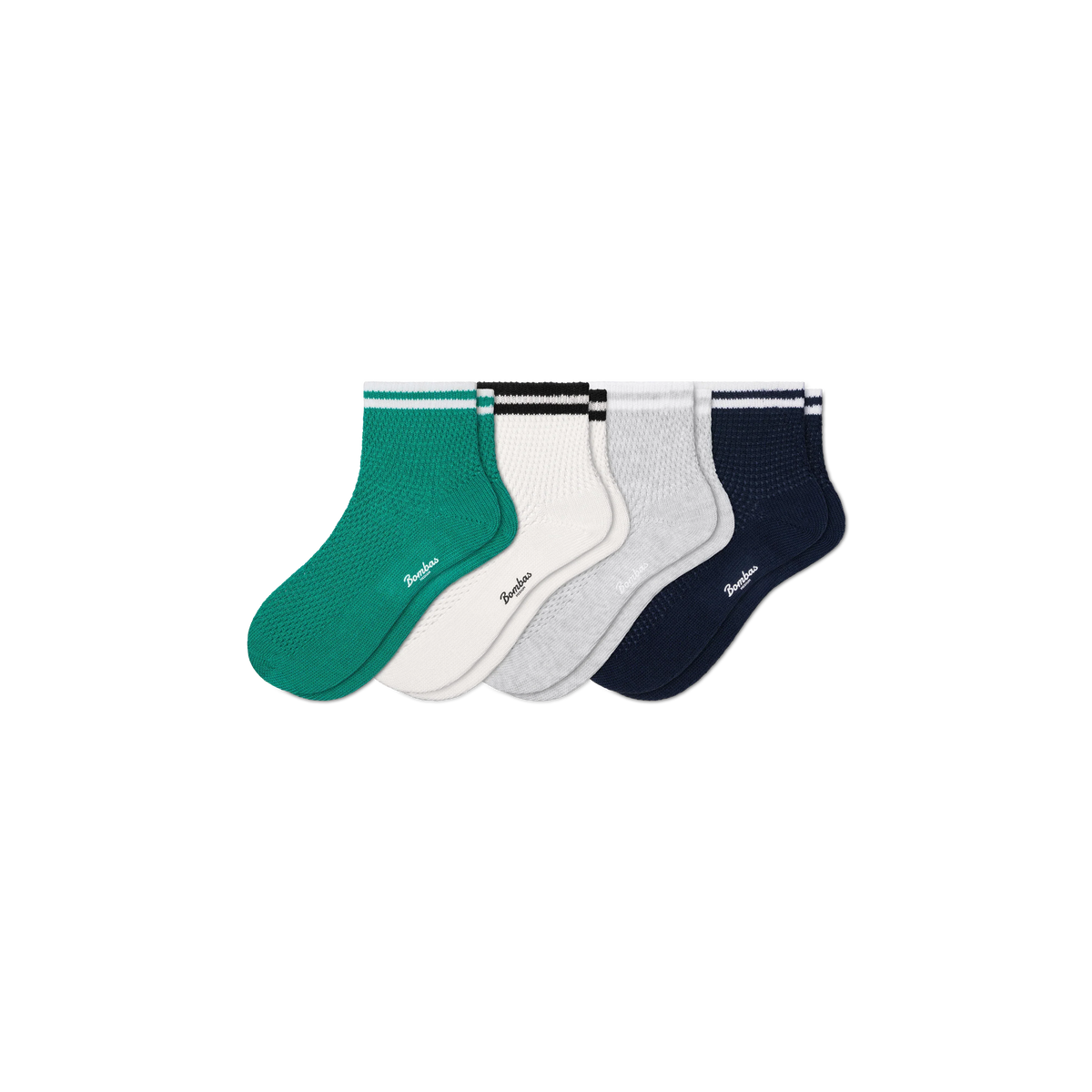 Women's Vintage Stripes Open Knit Quarter Sock 4-Pack
