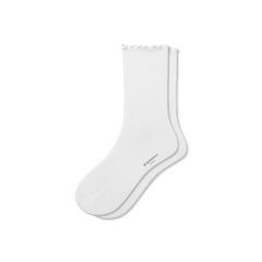 Women's Ruffle Rib Half Calf Socks