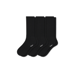 Men's Merino Cashmere Blend Fine Rib Calf Sock 3-Pack