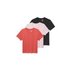 Women's Pima Cotton Slim Crew Neck T-Shirt 3-Pack