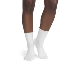 Women's Ruffle Rib Half Calf Socks